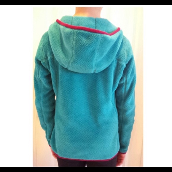 Patagonia Re-tool Snap Fleece Hoodie Sweatshirt teal blue pink xs - Picture 3 of 3